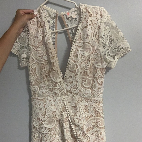 Lace short sleeve deep v jumper- size small - Picture 1 of 5